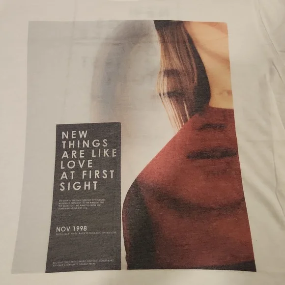 Zara White Tee with Artistic Print - Short Sleeve Size M! - Picture 2 of 6